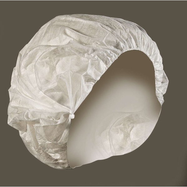 Bouffant Cap White Hand Tied, PK1000